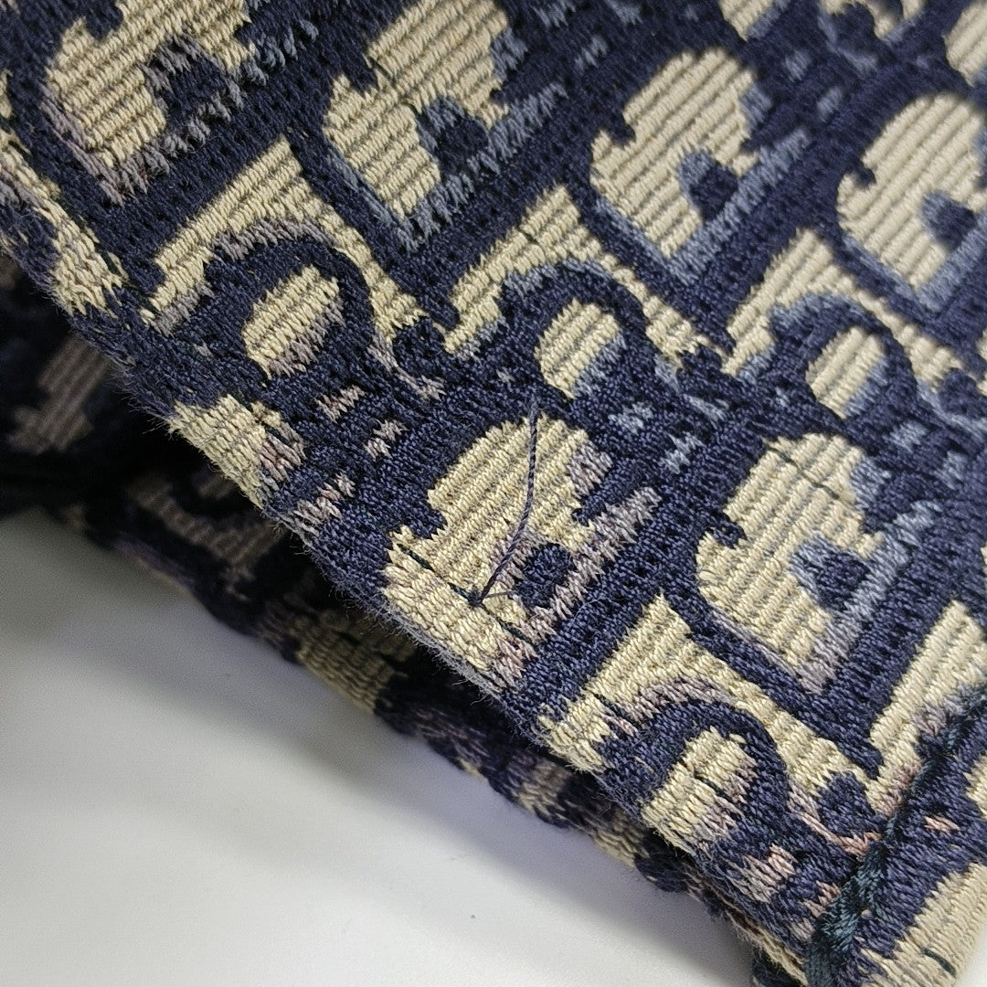 Book Tote Medium Oblique Canvas Blue
