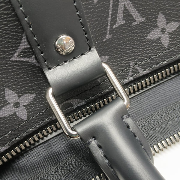 KEEPALL 50 Damier Graphite Coated Canvas Black