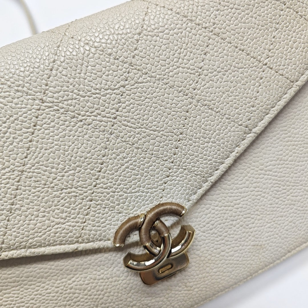 WOC Quilted Calfskin White