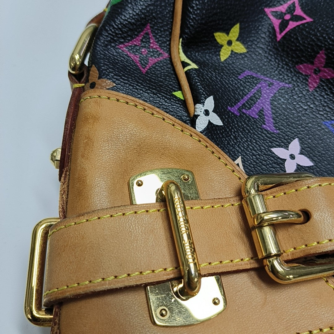 GRETA Monogram Coated Canvas Black