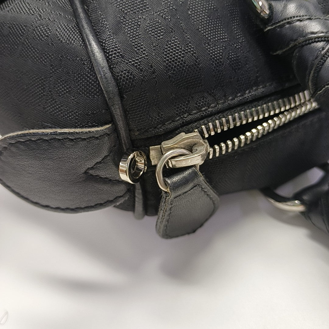 Canvas Top Handle Bag Black