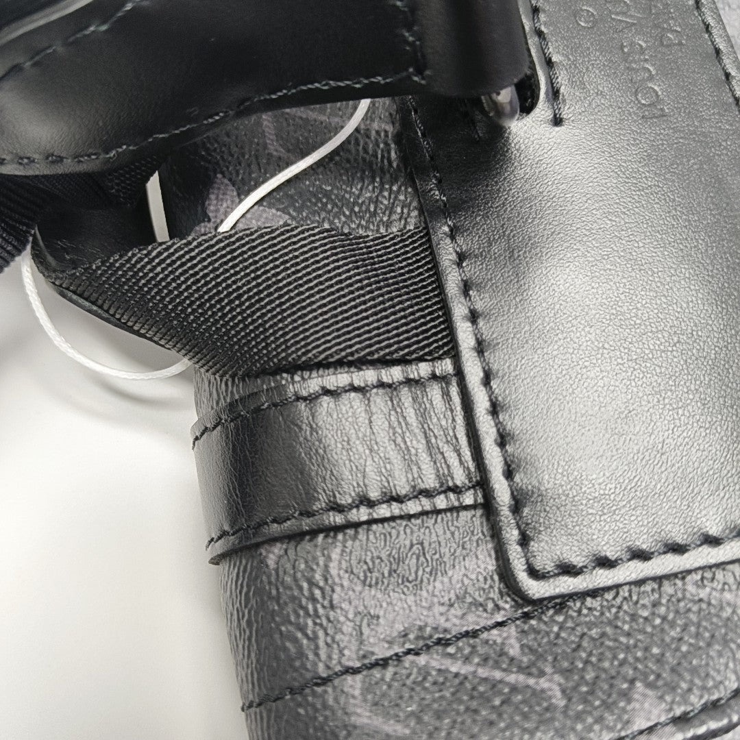 CHRISTOPHER PM Monogram Coated Canvas Gray