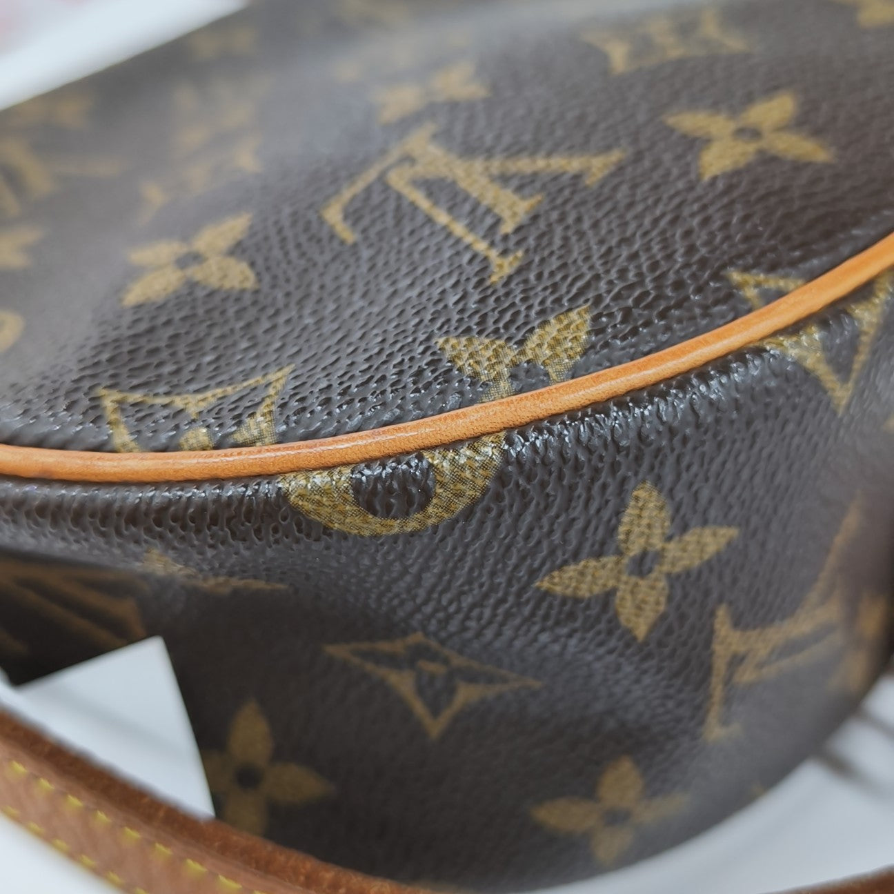 TAMBOURINE Monogram Coated Canvas Brown