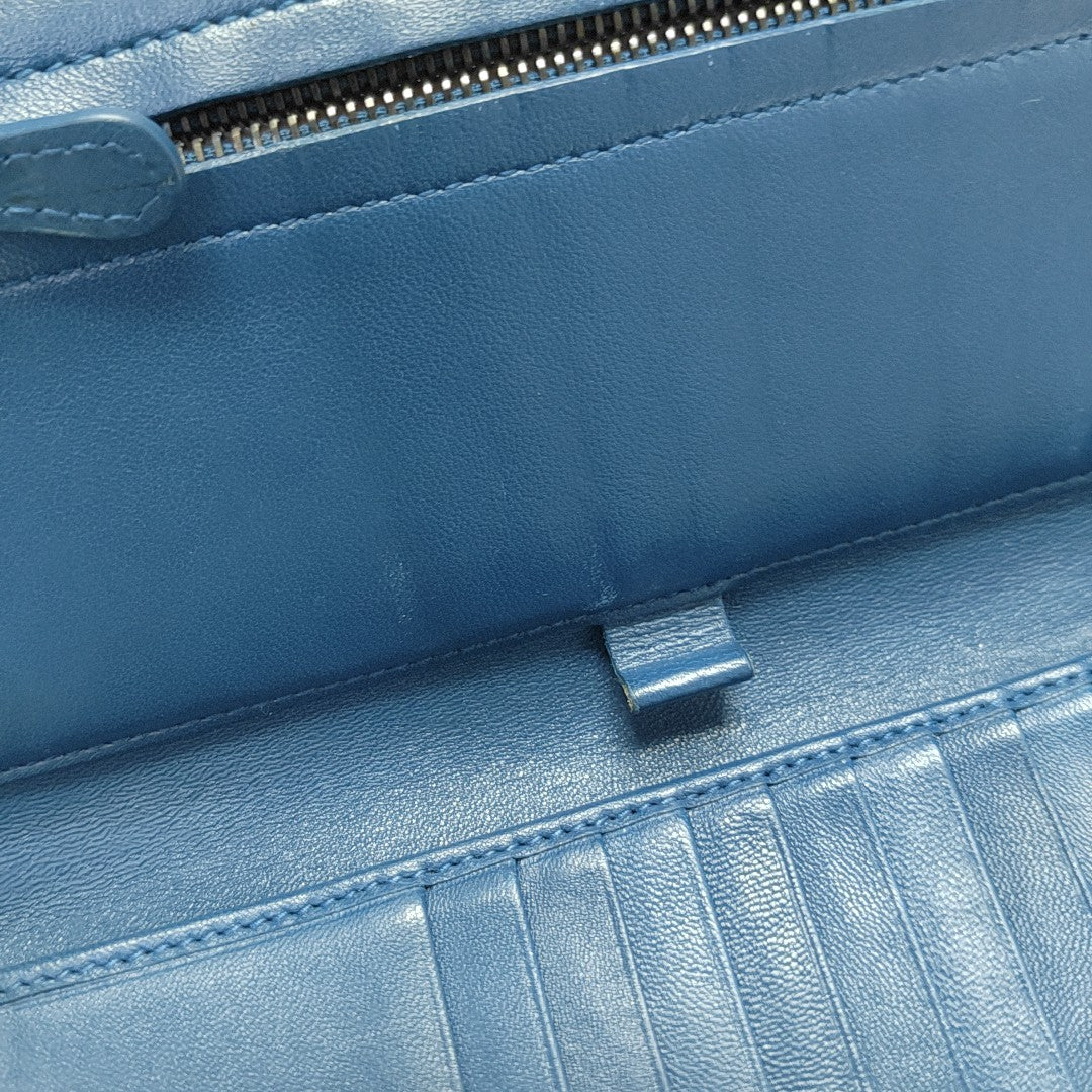 Calfskin Wallet Blue
