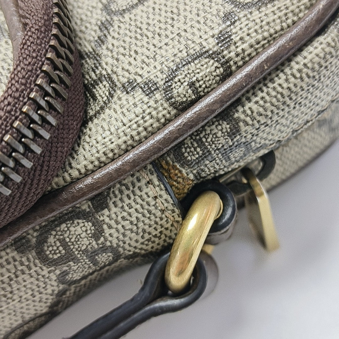 Neo Vintage Mini Monogram Coated Canvas Brown