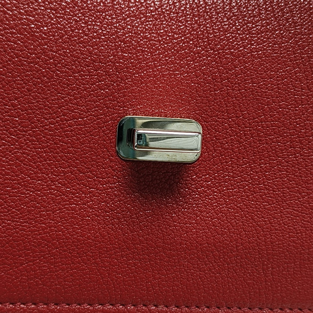 Calfskin Shoulder Bag Red
