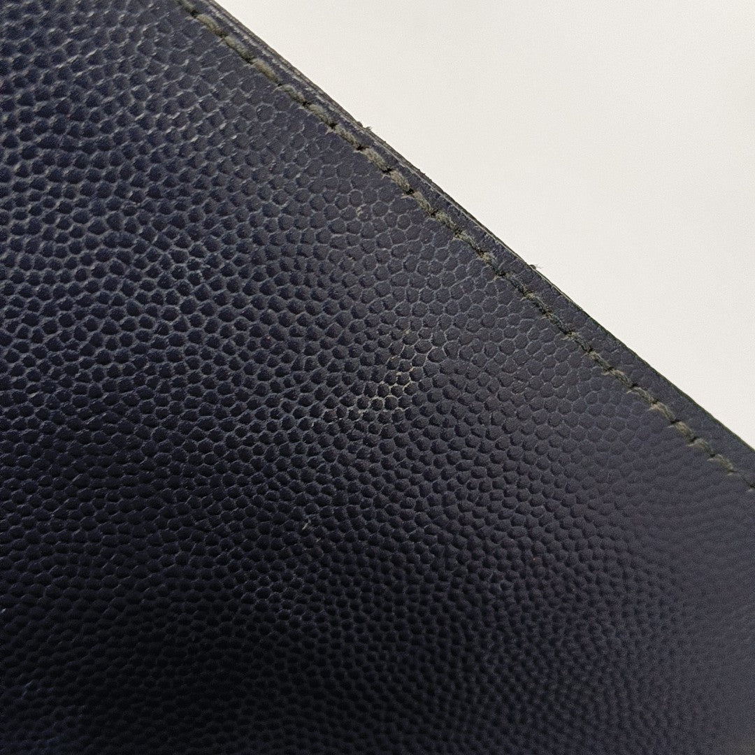 ENVELOPE Small Chevron Calfskin Blue