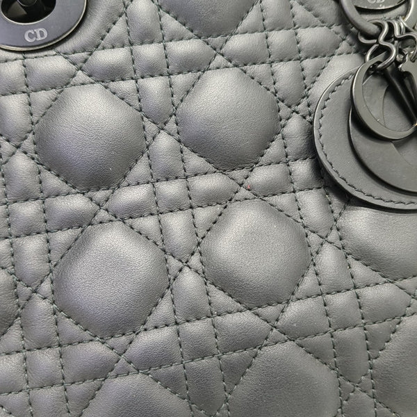 Lady Dior Small Cannage Calfskin Black