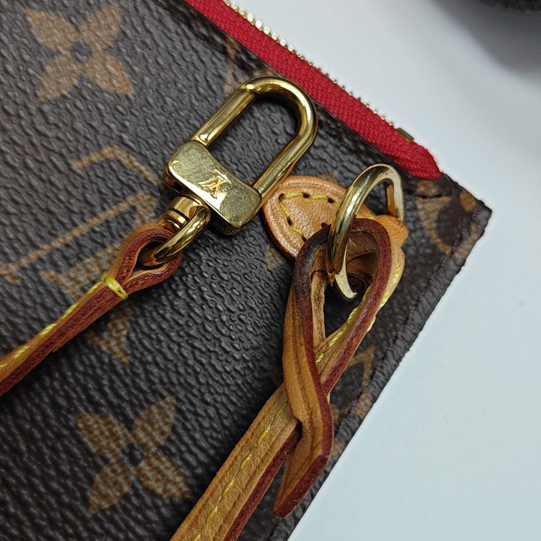 NEVERFULL MM Monogram Coated Canvas Brown