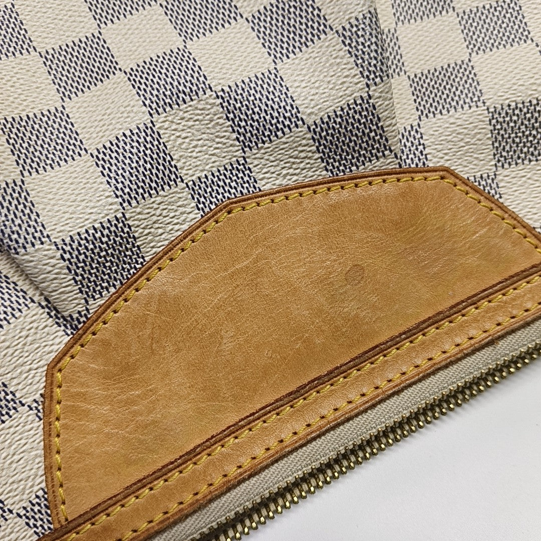 SIRACUSA PM Damier Azur Coated Canvas White