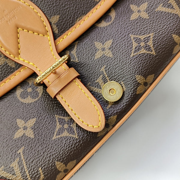 DIANE Monogram Coated Canvas Brown