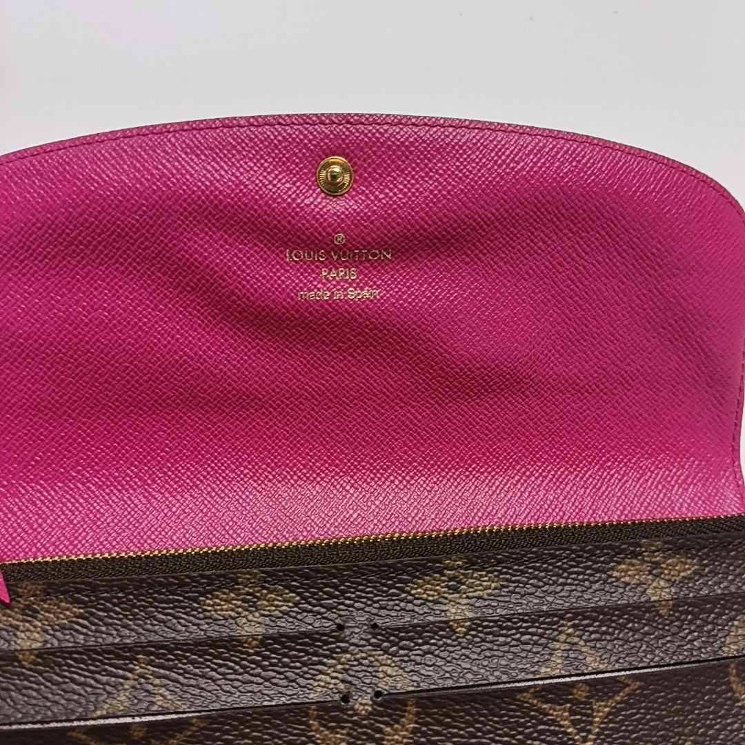 EMILIE Monogram Coated Canvas Brown Wallet
