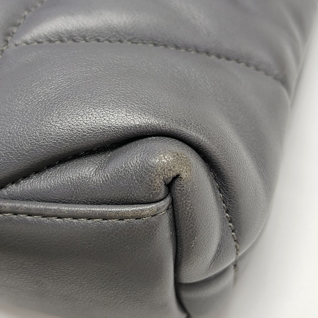 PUFFER Mini Quilted Lambskin Gray