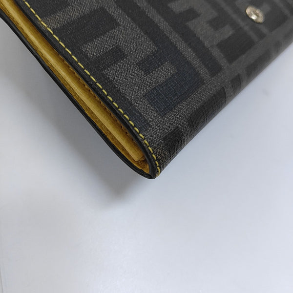 Coated Canvas Wallet Brown