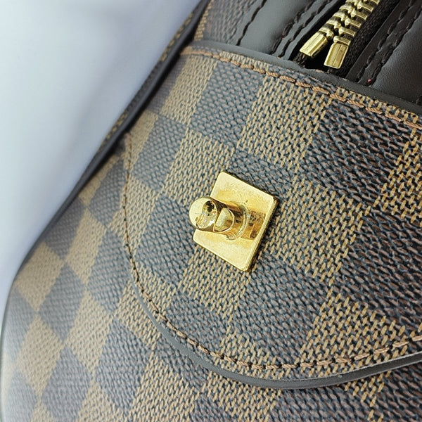 DUOMO Damier Ebene Coated Canvas Brown