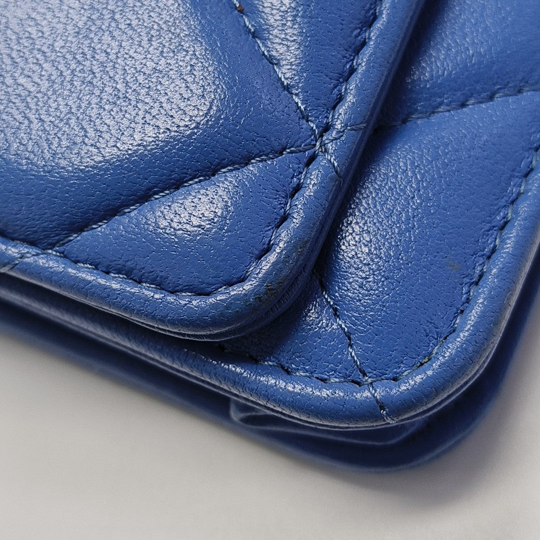 CHANEL 19 WOC Quilted Lambskin Blue