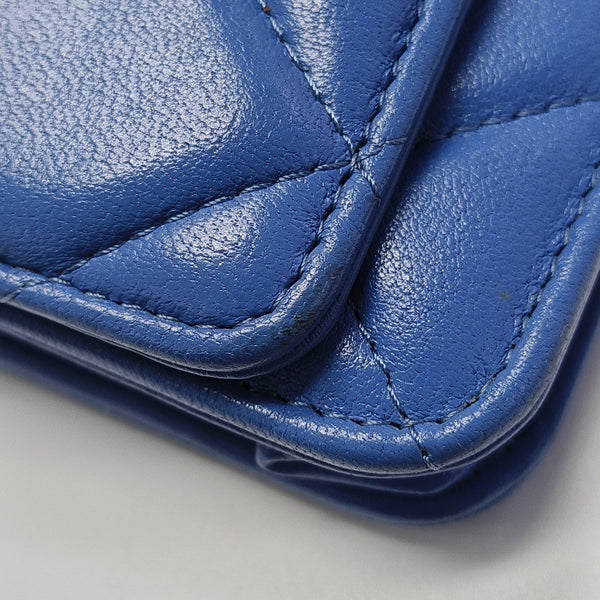 CHANEL 19 WOC Quilted Lambskin Blue