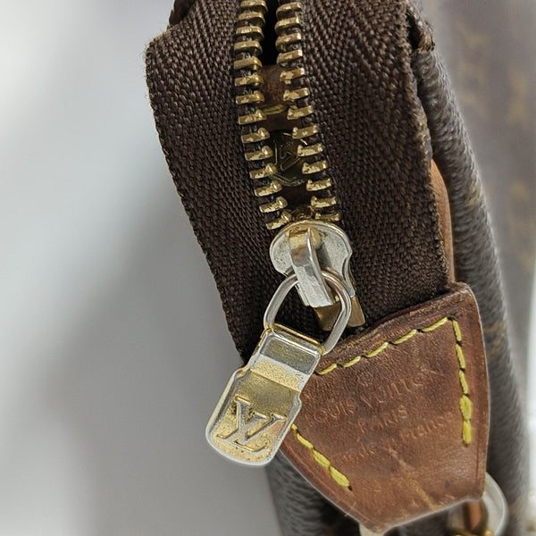 Pochette Eva Monogram Coated Canvas Brown