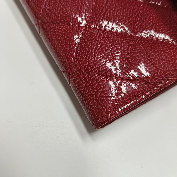 Quilted Patent Lambskin Wallet Pink