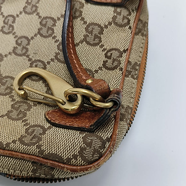 Monogram Canvas Shoulder Bag Beige