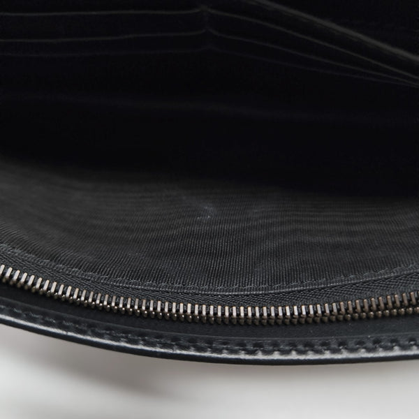 Monogram Calfskin Shoulder Bag Black
