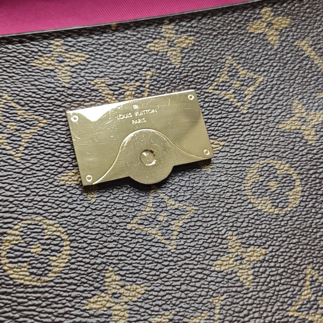 CLUNY PM Monogram Coated Canvas Brown