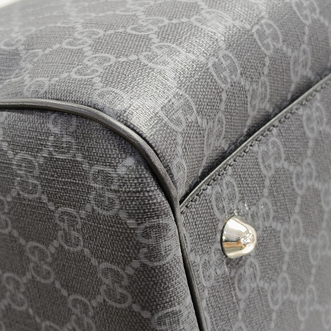 Monogram Coated Canvas Shoulder Bag Black