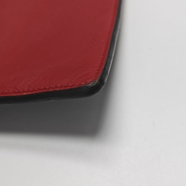 Coated Canvas Clutch Brown