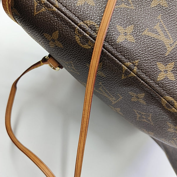 NEVERFULL MM Monogram Coated Canvas Brown