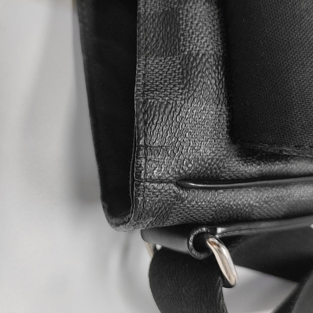 DISTRICT MM Damier Graphite Coated Canvas Gray