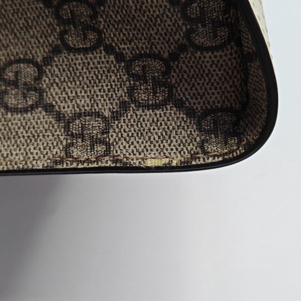 Padlock Small Monogram Coated Canvas Beige