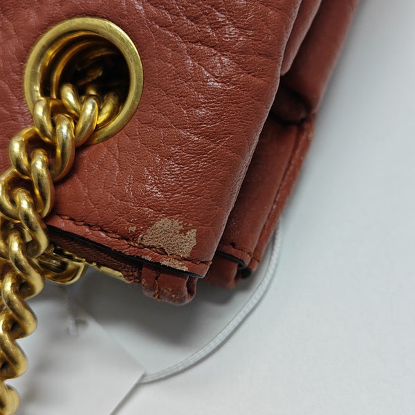 Calfskin Shoulder Bag Orange