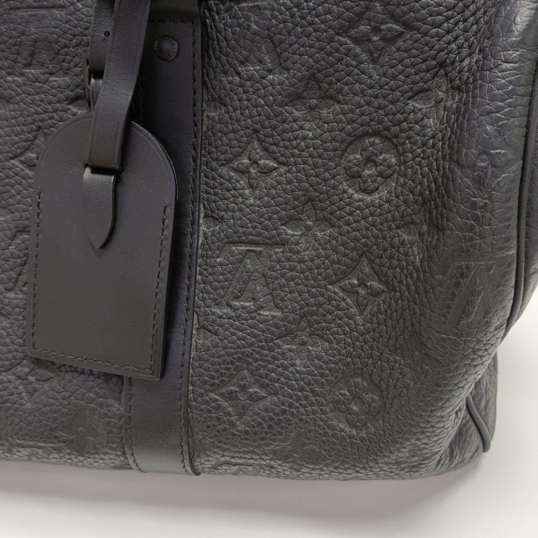 KEEPALL 35 Monogram Calfskin Black