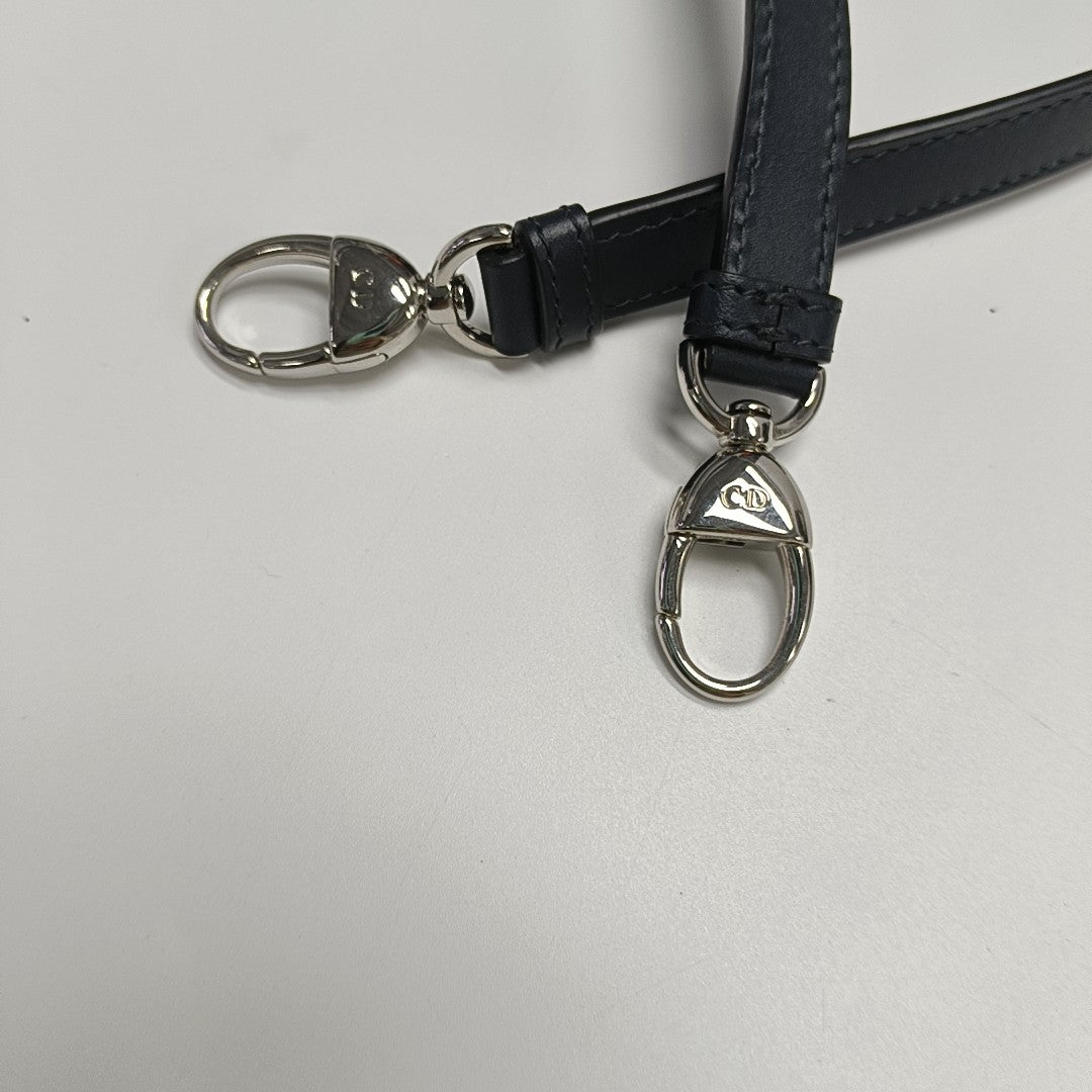 Oblique Canvas Shoulder Bag Small Blue