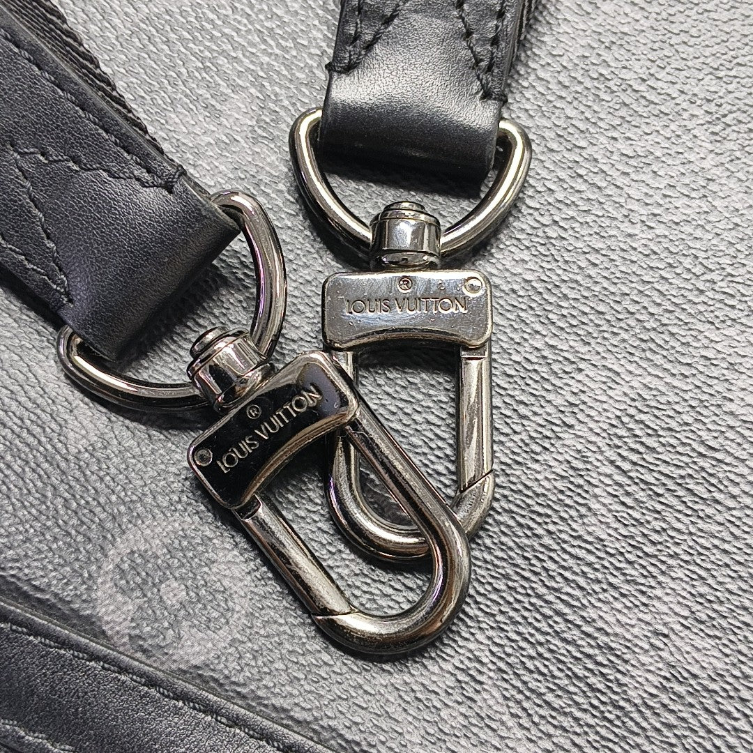 TRIO Monogram Coated Canvas Gray