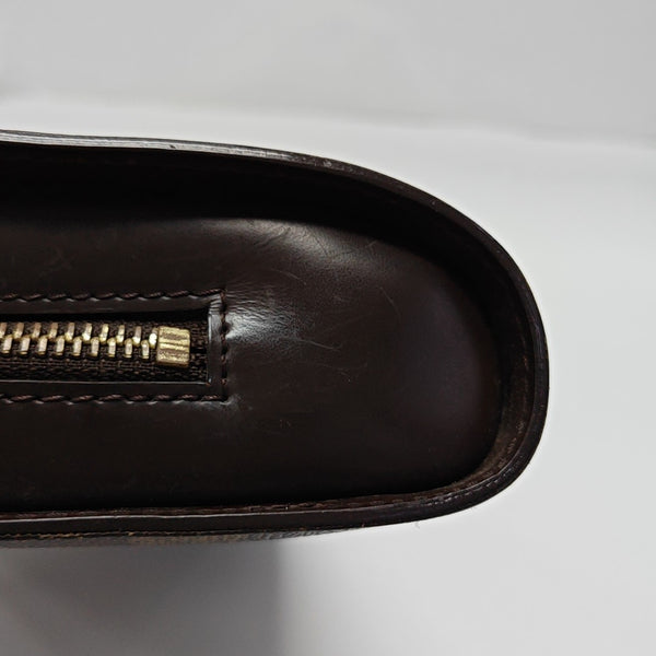 SAINT LOUIS Damier Ebene Coated Canvas Brown