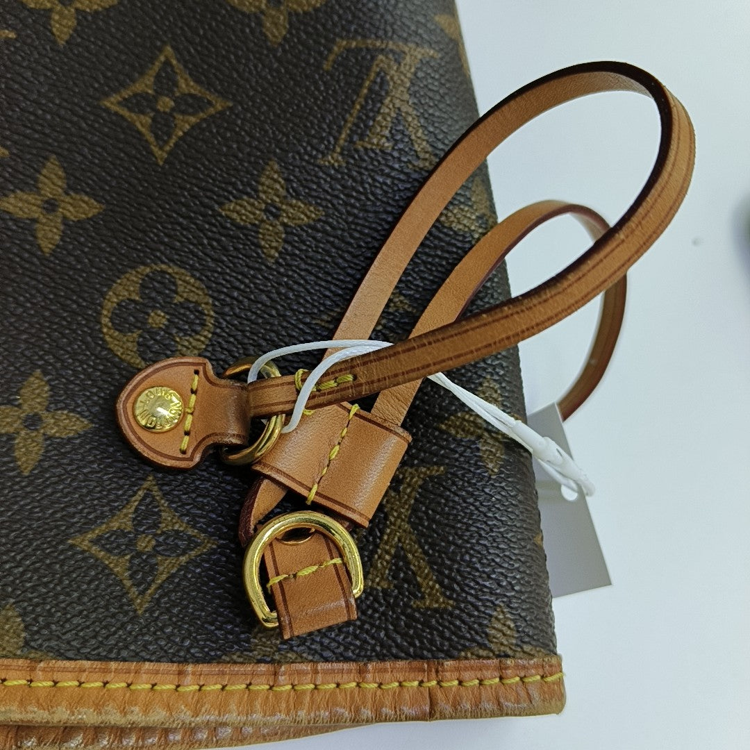 NEVERFULL MM Monogram Coated Canvas Brown