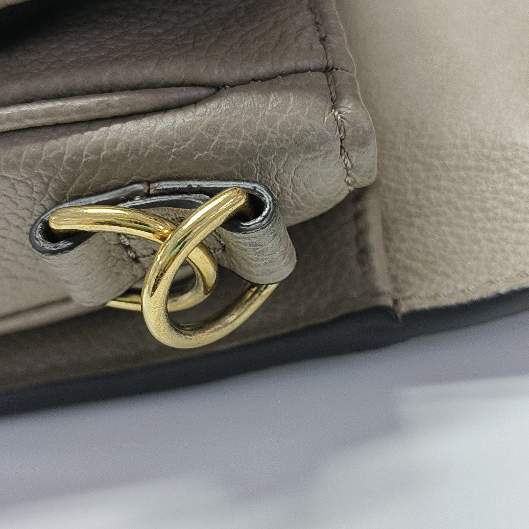 MÉTIS EAST WEST Monogram Calfskin Gray