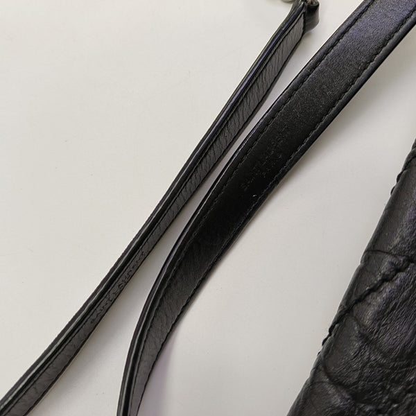 NIKI Large Chevron Calfskin Black