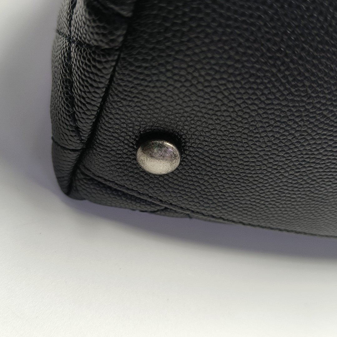 COCO HANDLE Medium Quilted Grained Calfskin Multicolor