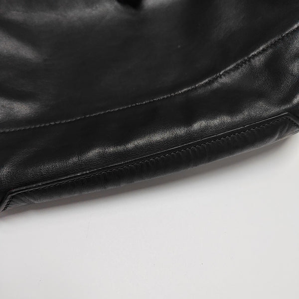 Calfskin Top Handle Bag Black