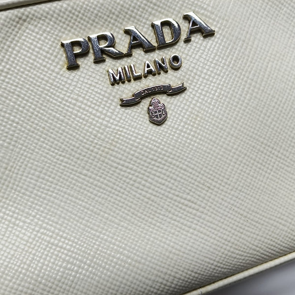 Saffiano Calfskin Shoulder Bag White
