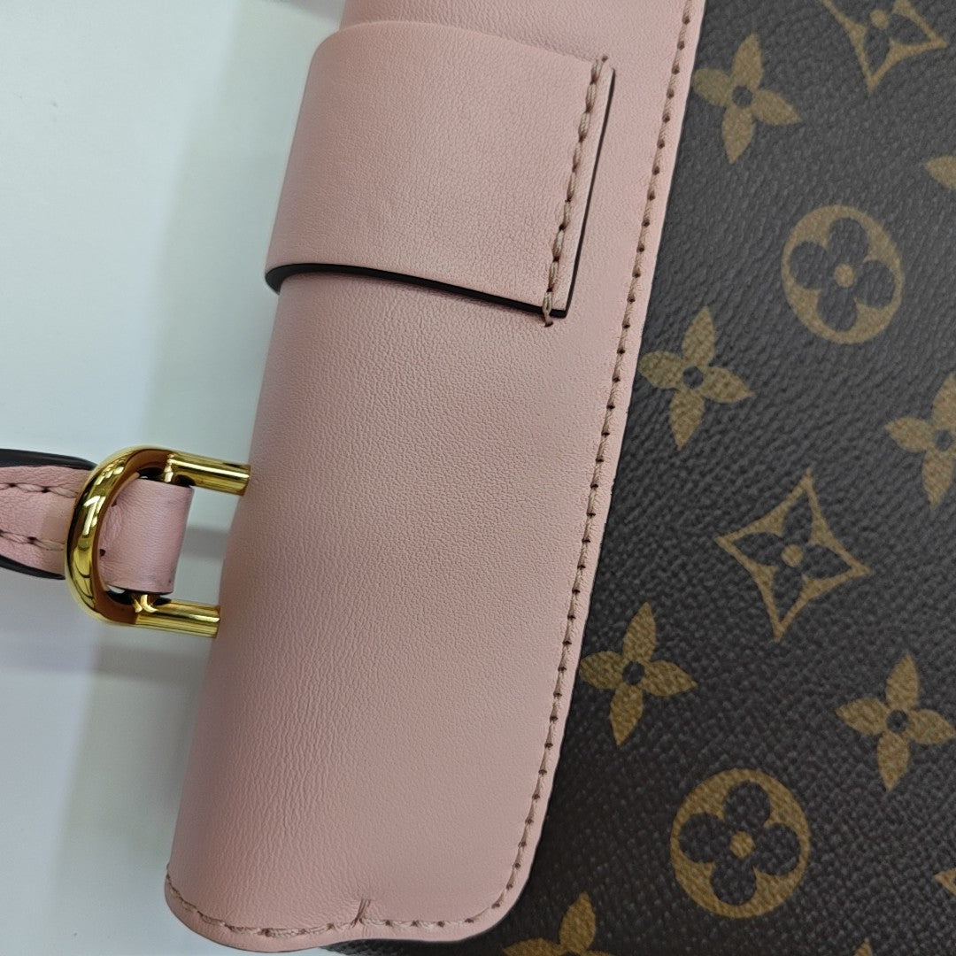 LOCKY BB Monogram Coated Canvas Pink