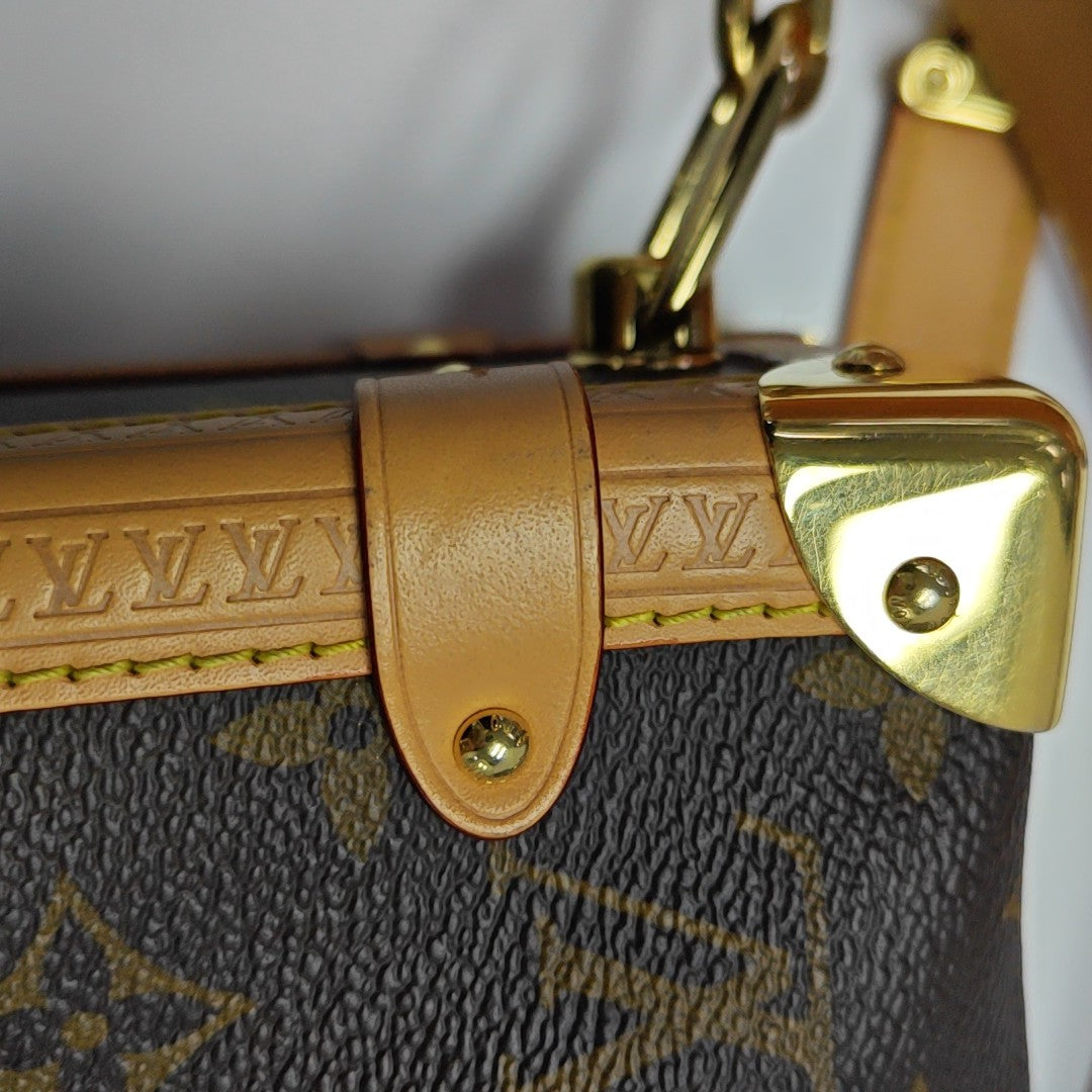 SIDE TRUNK MM Monogram Coated Canvas Brown