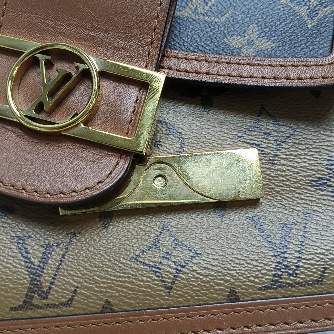 DAUPHINE Mini Monogram Coated Canvas Brown