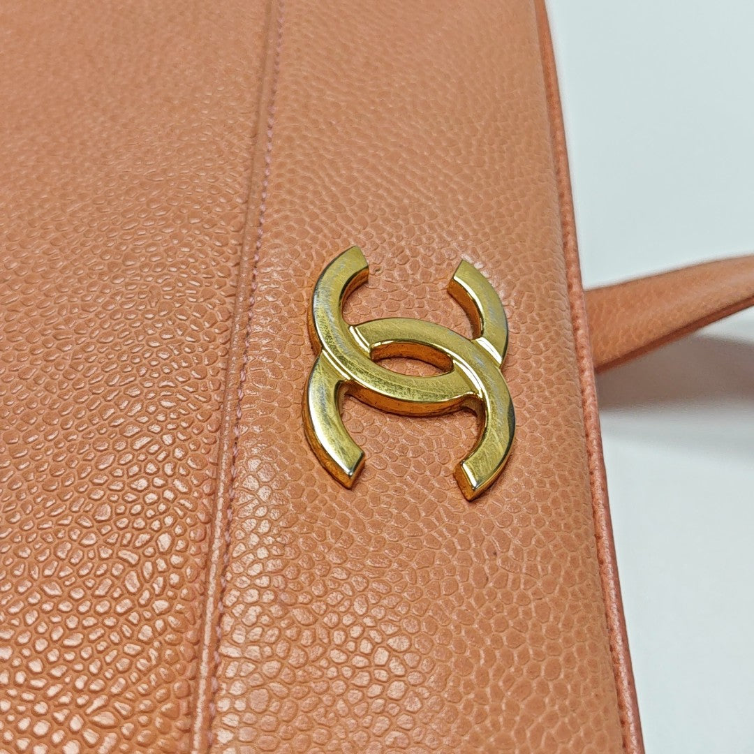 Grained Calfskin Tote Bag Pink