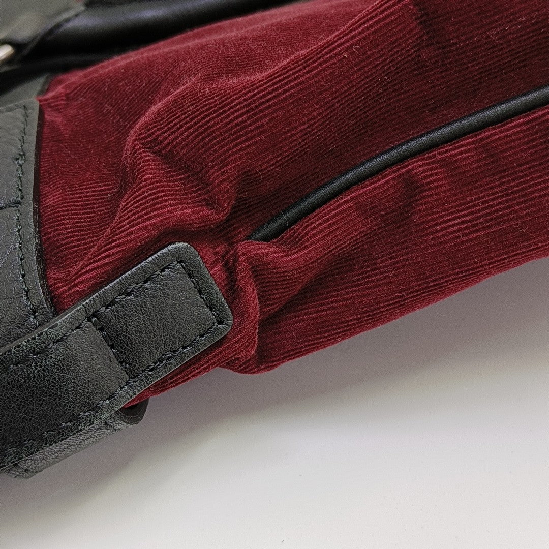 Fabric Shoulder Bag Red