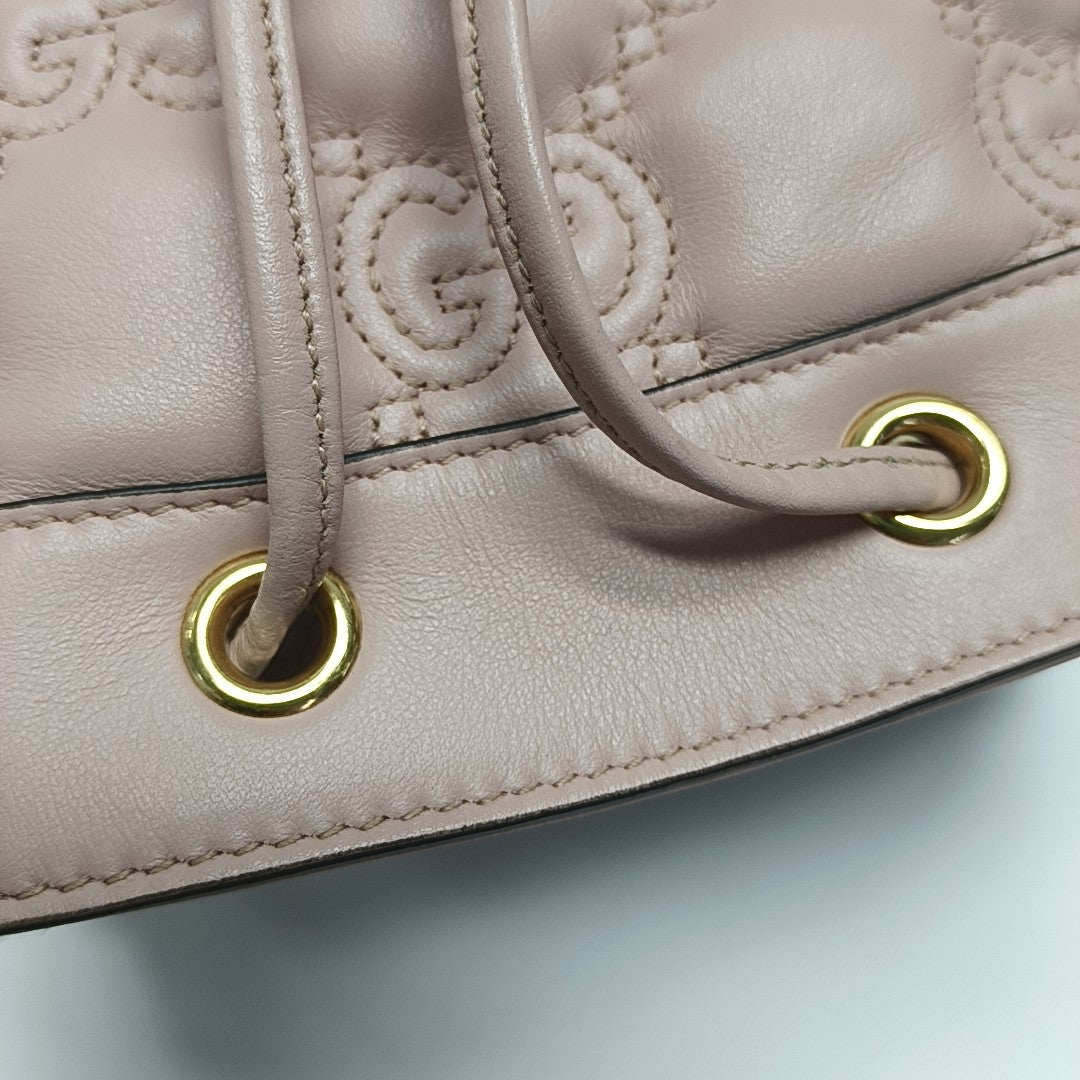Monogram Calfskin Shoulder Bag Pink