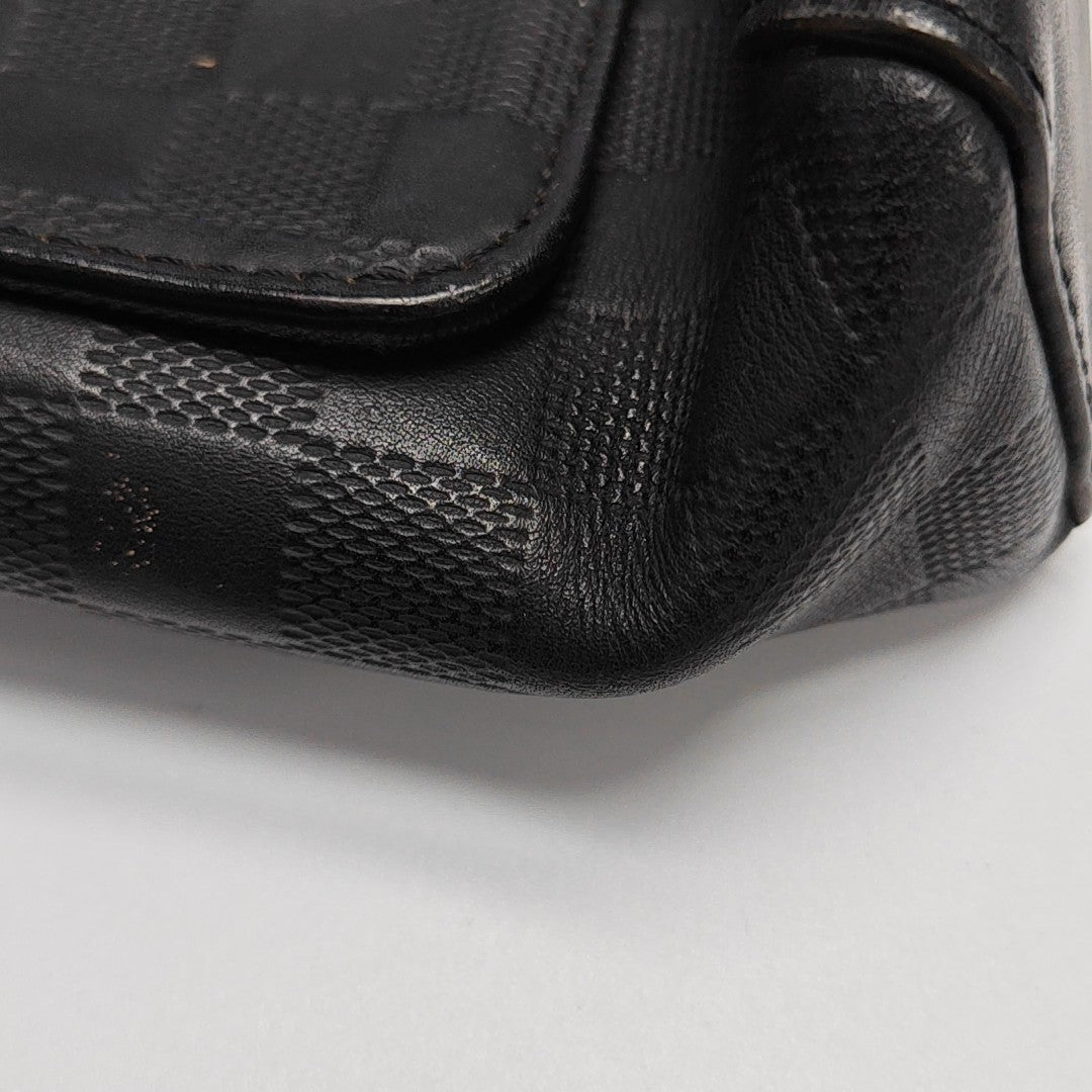 DISTRICT PM Damier Graphite Calfskin Black