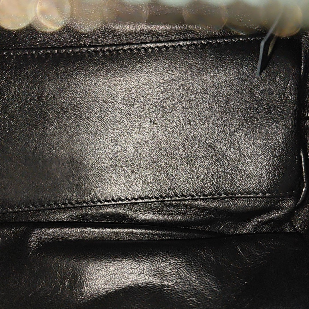Quilted Lambskin Shoulder Bag Black